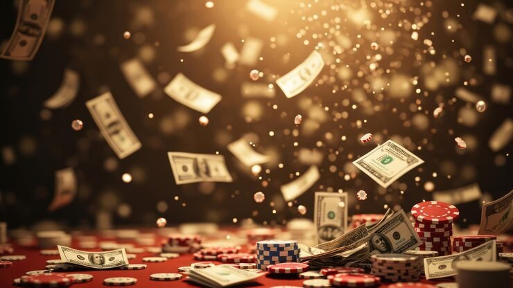 Crash cash-out moment showing multiplier value and winnings calculation
